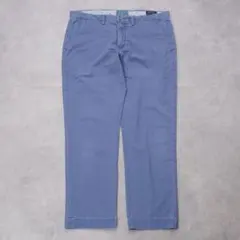 ポロ ラルフローレン W34 ポロチノ チノパン ポニー 刺繍 青 14909
