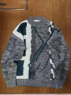 LAVANE NEWYORK 3D 立体編み ニット セーター 90s USA製LAVANE NEW YORK3D立体編みデザインニットセーター - メルカリ
