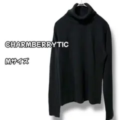 N0694　タートルネックニット　長袖　ブラック　M