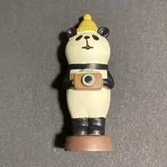 カメラを持つパンダのミニフィギュア 置物