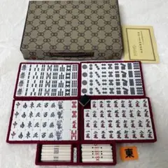 特殊意匠・赤ドラ7枚】証紙付 高級麻雀牌「雀夢」昭和レトロ 未開封有