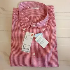 新品タグ付 UNIQLO ギンガムチェック 長袖シャツ Lサイズ