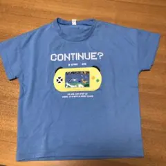 即日発送　スパンコール入りゲーム機デザイン 水色Tシャツ 120cm