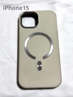 マグセーフ対応ベージュiPhone15 ケース