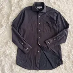 レミュー 長袖シャツ 長袖ポロシャツ LL 黒 スミクロ ビジネスシャツ