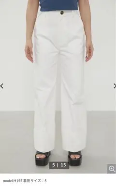 LAGUA GEM ラグアジェム ワイドストーレートパンツ Sサイズのサムネイル