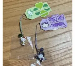 ご当地キティ　花と蝶 Yahoo!オークション - ハローキティ 限定 花と蝶 根付け ストラップ ぬ