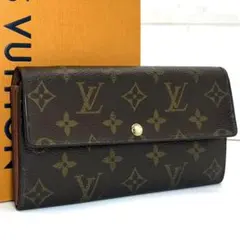 良品 ルイヴィトン モノグラム ポルトフォイユ サラ 財布 茶色 10カード