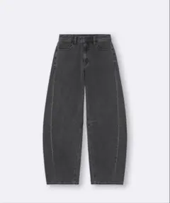 GU バレルレッグジーンズ　S ダークグレー