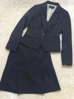 美品✨エスプリミュール　セットアップ スカート　ウォッシャブル　ストライプ