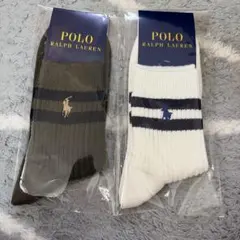【大人気】POLO RALPH LAUREN メンズソックス 2足　25-27㎝のサムネイル