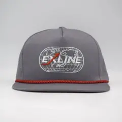 90s USA 企業ロゴ ビンテージ キャップ トラッカー EXLINE グレー