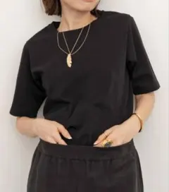 pois blouse tee ブラウスティー ブラック➕ノベルティ - メルカリ