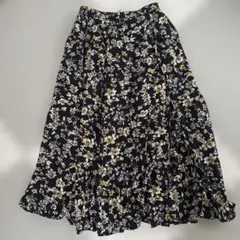 AMERICAN HOLIC 花柄フレアスカート ブラック M