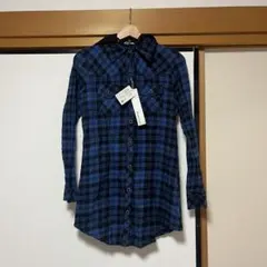 00s Cornflake ギャル男お兄系青黒チェック 長袖シャツグランジ