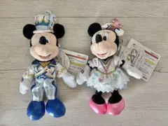 ディズニーシー20周年　ぬいぐるみバッジ　ミッキー　ミニー