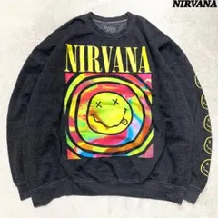 ⭐️未使用品NIRVANA SMILE Ｌ/ S TEE USA製 Ｌサイズ☆ NIRVANA/ニルヴァーナ/SMILE L/S TEE/コラボロンT | MANASTASH