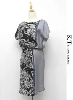 R-K389/美品 KIYOKO TAKASE ワンピース ドレス ペイズリー柄のサムネイル