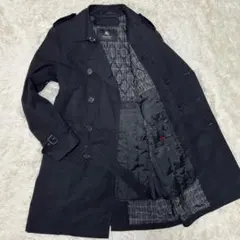 【極美品/LL】バーバリーブラックレーベル ダウンコート ノバチェック ベルト