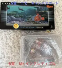 ピクサーくじ　ニモ　キャンバスボード　ミスターインクレディブル　フィギュア