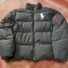 ポロラルフローレン ダウンジャケット フード ビックポニー 黒 XL