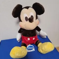 【希少】ミッキーマウス　ハイパージャンボ　赤いほっぺのなめらか生地ぬいぐるみ