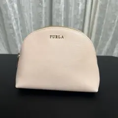 美品 FURLA フルラ コスメポーチ ピンクベージュ