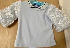axes femme 花柄 レース 袖 パフスリーブ ブルー　アクシーズファムのサムネイル