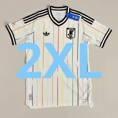 日本代表 ユニフォーム ホワイト レインボーデザイン JFA 2XLサイズ