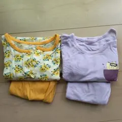 モイモルン パジャマ 2点セット 花柄 パープル