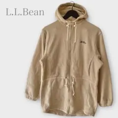 エルエルビーン　ジップアップパーカー　フリースジャケット　ライトベージュ