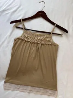 axes femme キャミソール ベージュ レース フリルのサムネイル
