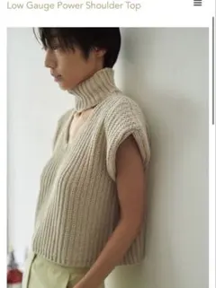 rosary moonパワーショルダーtopニットのサムネイル
