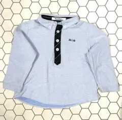 familiar ファミリア　長袖ポロシャツ 100サイズ ライトブルー