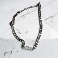Christian Dior ラインストーン チェーンネックレス ロゴのサムネイル