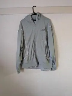 DIESEL メッシュフード付きジャケット グレー