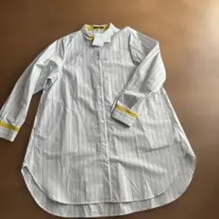 お値下Cachette 薄グレー　ストライプ 長袖シャツ　カシェット　新品タグ付のサムネイル