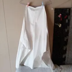 ホワイト 調理エプロン 汚れあり