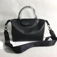 新品 Longchamp ル プリアージュ キュイールトップハンドルバッグ S