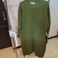 Rope　picnicオリーブグリーン 長袖ニットワンピース