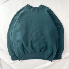 ダークグリーン ラグランスリーブ スウェット