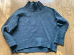 ギャルリーヴィー　ファインウール　ハイネックプルオーバーニット　グリーン　S