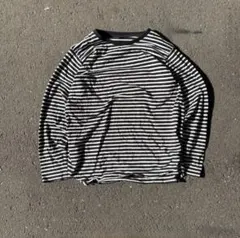 90's old uniqlo ブラック ホワイト ボーダー ロンt