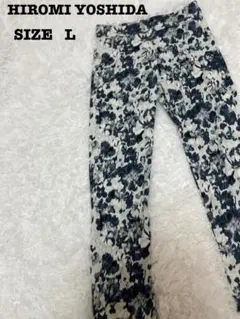 HIROMI YOSHIDA 花柄パンツ Lサイズ ネイビー[110]