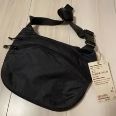 無印良品 　撥水 リップストップ ミニ ショルダーバッグ　ブラック