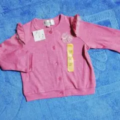 新品！マザウェイズ☆ピンク　長袖　カーディガン　90