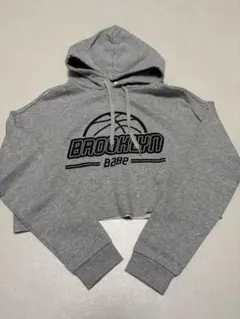 クロップドフーディ グレー