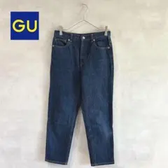 268 GU テーパードアンクルジーンズ　ブルー　M スッキリ　ストレート　青