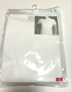 UNIQLO AIRism クルーネックT 半袖 ホワイト L