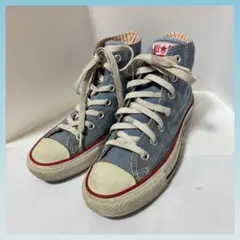 コンバース オールスター ハイカット デニム風 スニーカー ヴィンテージ23cm